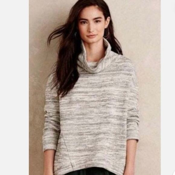 Anthropologie Saturday Sunday Cowl Gray Oversized Marl Pullover Sweater Size S - Picture 9 of 10